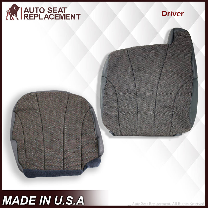 1999 to 2002 Chevy Silverado Cloth Replacement Seat Covers in Dark Gray