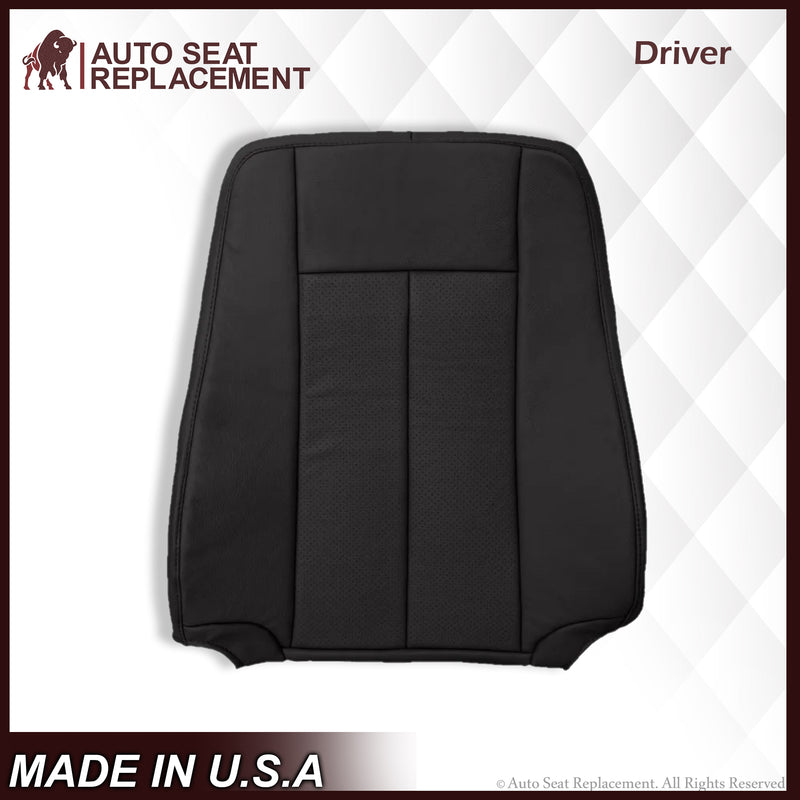 2007-2014 Ford Expedition Driver and Passenger PERFORATED Replacement Seat Cover in BLACK Leather or Vinyl