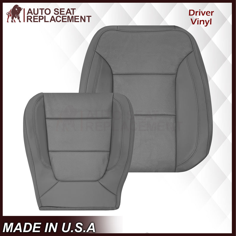 2019-2022 Chevy Silverado & GMC Sierra Perforated Replacement Seat Cover in Gray : Choose Your Side & Material - Auto Seat Replacement
