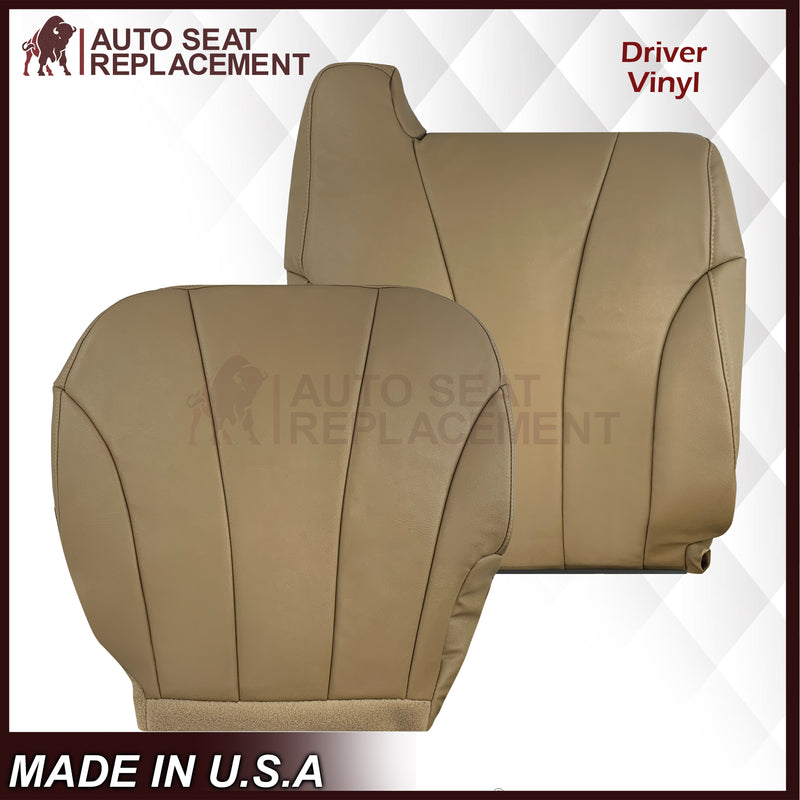 1999-2002 Chevy Silverado Work Truck in Dark Oak Tan Synthetic Leather