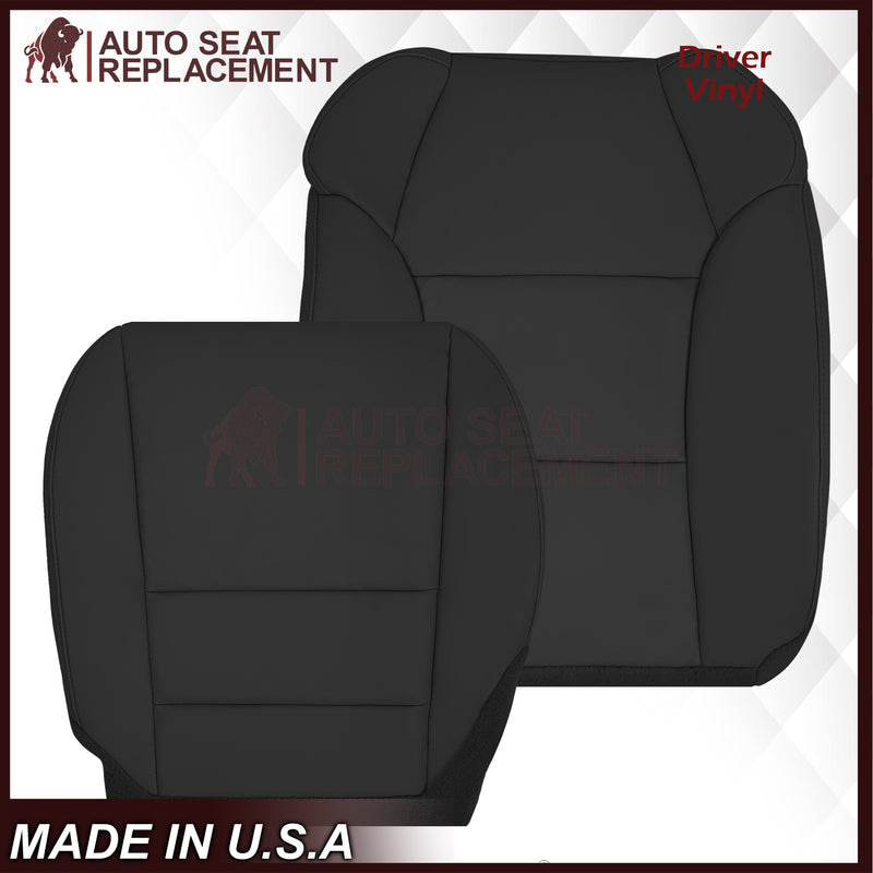 2007 - 2013 Acura MDX Driver Or Passenger Replacement Seat Covers: Non-Perforated Black