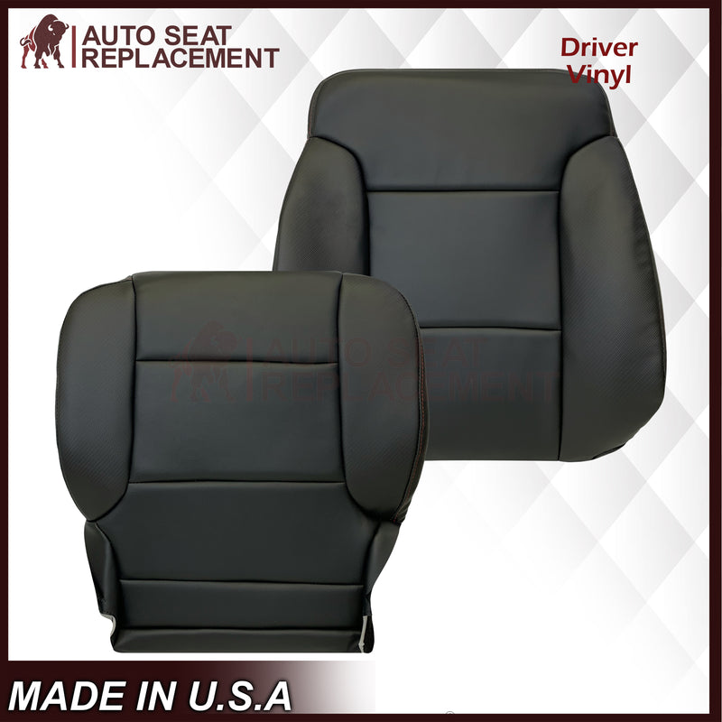 2014 - 2019 GMC Sierra All-Terrain Black Leather Replacement New Front Seat Covers