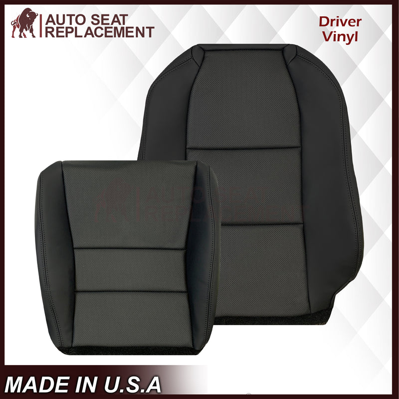 2005 - 2008 Acura TL Driver Or Passenger Replacement Genuine Leather or Synthetic Leather Seat Covers: Perforated Black