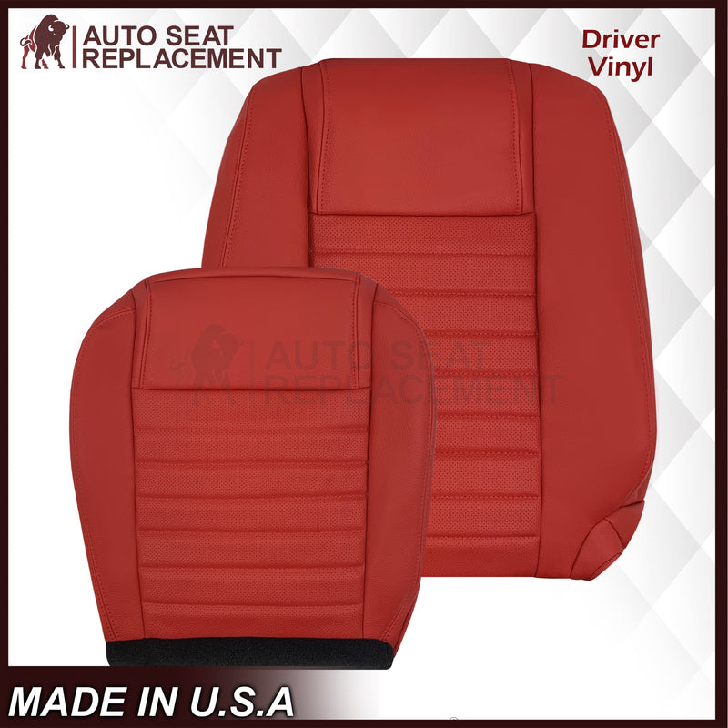 2005-2009 Ford Mustang Synthetic Leather Replacement Seat Cover In Crimson Red : Choose From Variation - Auto Seat Replacement