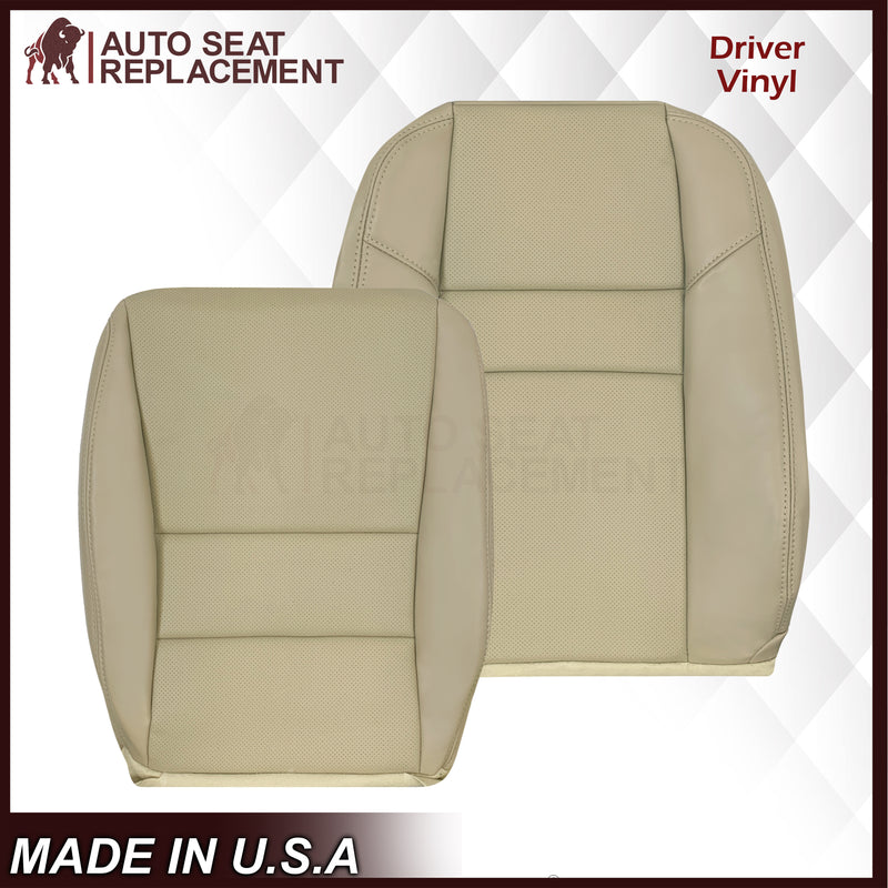 2004-2008 Acura TSX Driver Or Passenger Replacement Genuine Leather / Synthetic Leather Seat Covers: Perforated, Tan