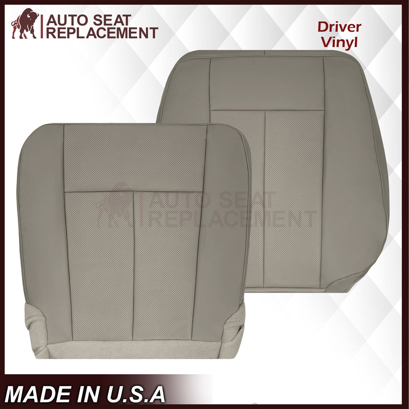 2007-2014 Ford Expedition Eddie Bauer/XLT PERFORATED Leather Replacement Seat Cover in Gray - Auto Seat Replacement