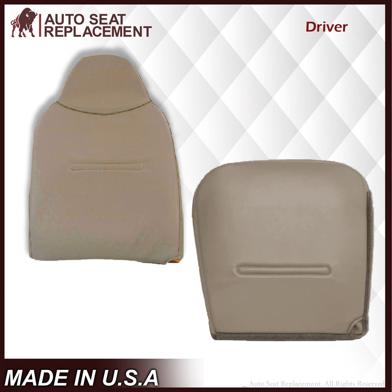 2001 2002 2003 2004 2005 2006 2007 Ford F250 F350 F450 F550 Work Truck Super Duty XL Replacement Seat Covers in Tan Vinyl