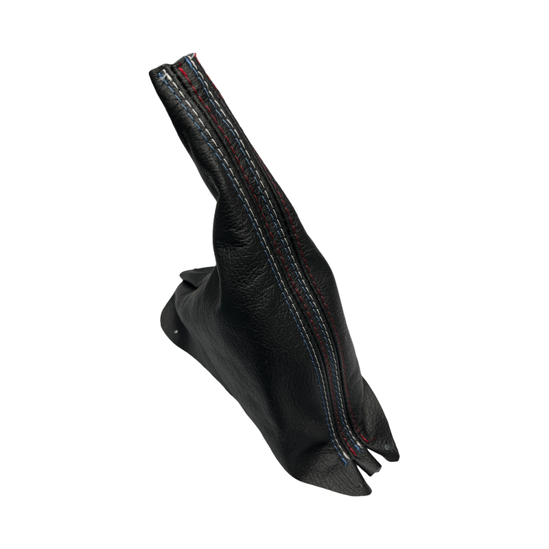 1994-2004 FORD MUSTANG GT-2001 Bullitt Black Genuine Leather Parking Brake Boot Cover - Auto Seat Replacement