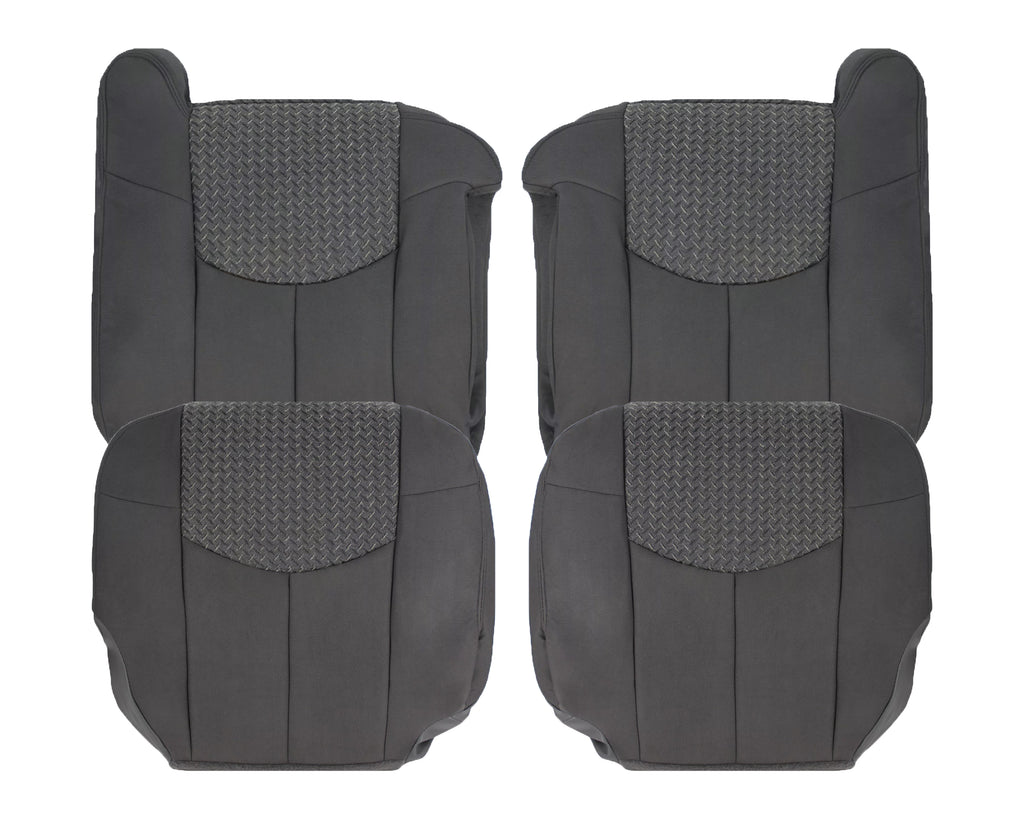 ONLY For 2002 Chevy Avalanche 1500/2500 Replacement Cloth Seat Covers In Dark Gray