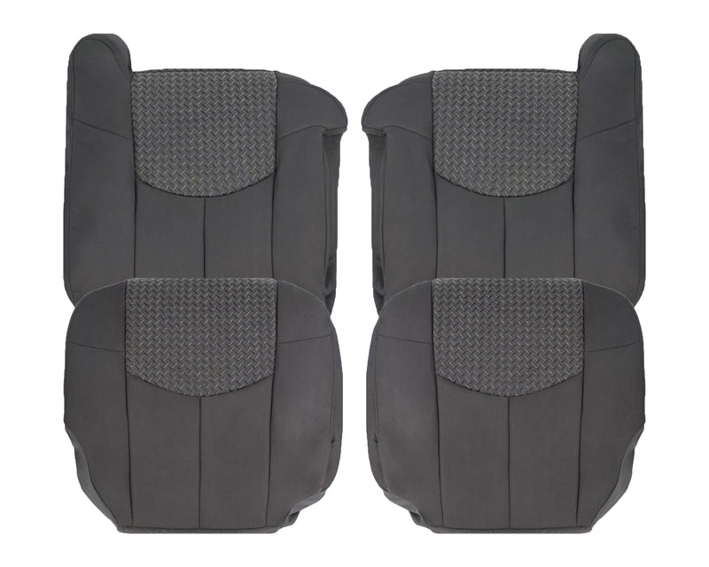 ONLY For 2002 Chevy Avalanche 1500/2500 Replacement Cloth Seat Covers In Dark Gray