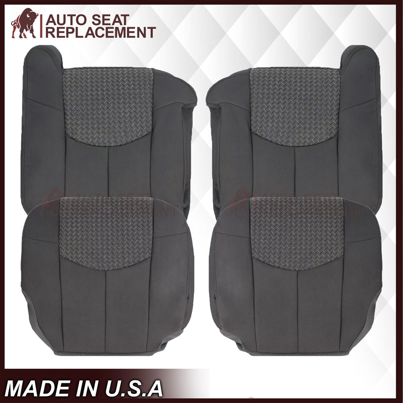 ONLY For 2002 Chevy Avalanche 1500/2500 Replacement Cloth Seat Covers In Dark Gray