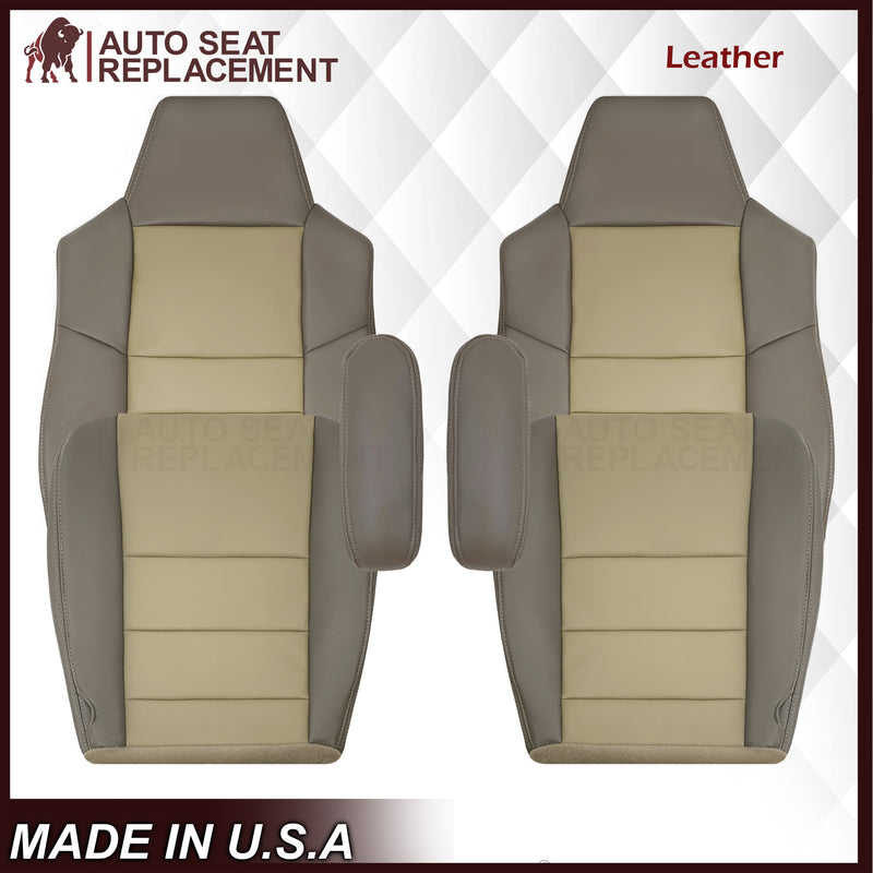 2002 - 2004 Ford Excursion Eddie Bauer Replacement Seat Covers 2 Tone Gray-Tan: Choose From Variations