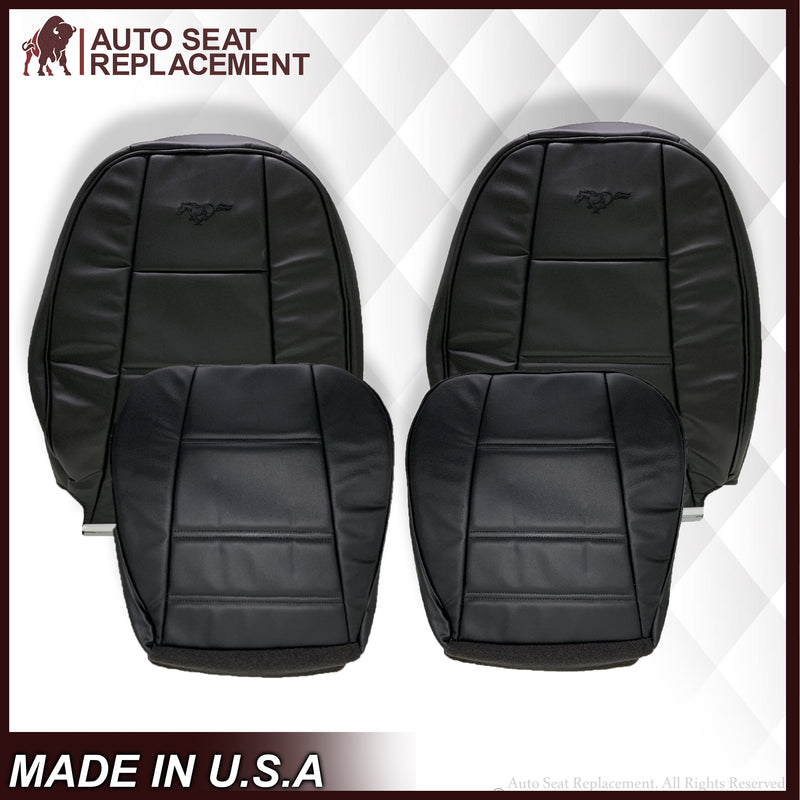 1999-2004 Ford Mustang V6 Seat Cover in Ebony Black: Choose From Variation