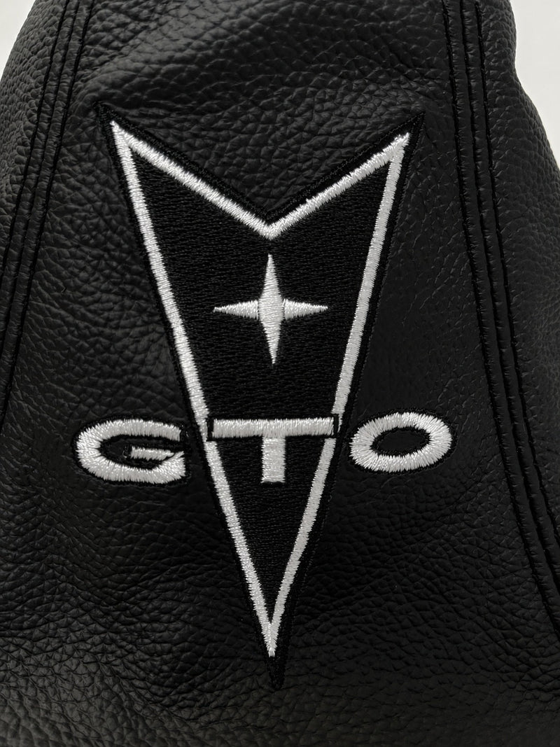 Custom Embroidered Leather Shift Boot Cover for Pontiac GTO 2004 - 2006