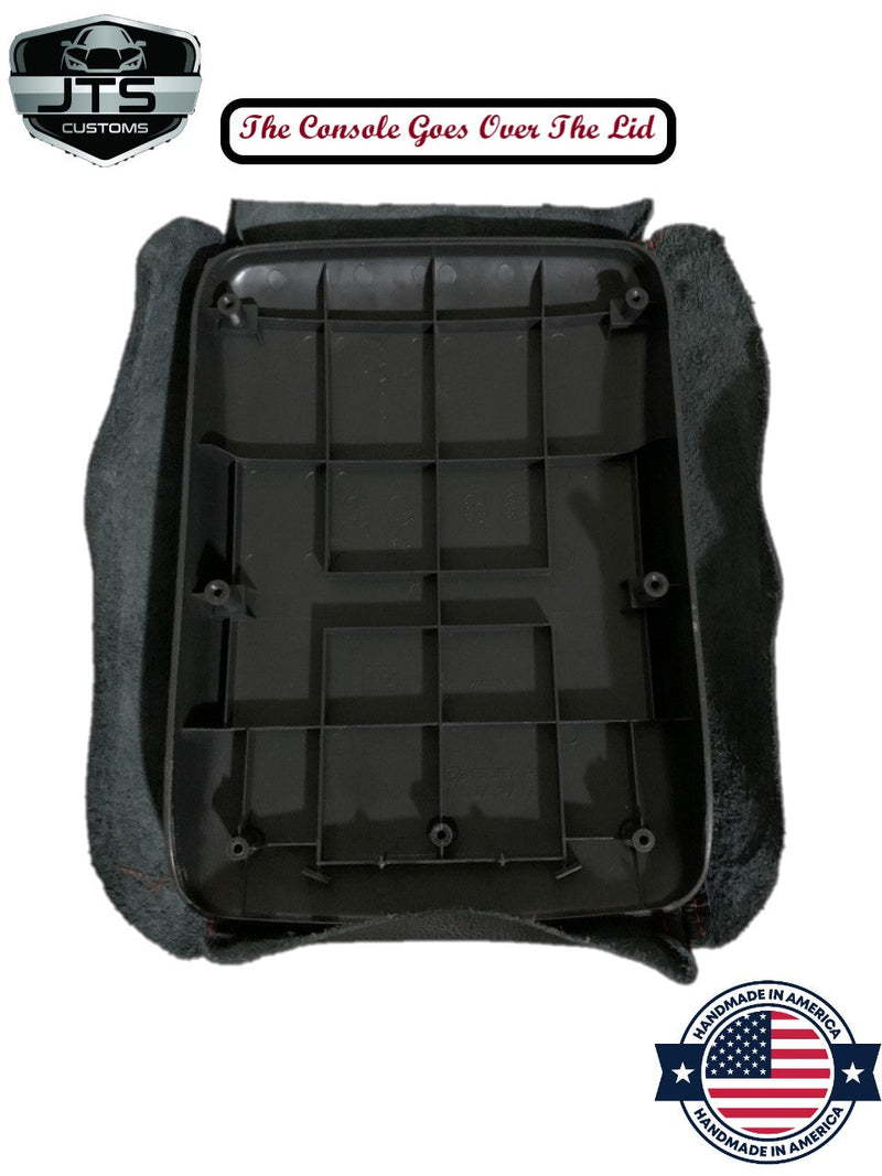 2008 - 2016 Subaru Impreza WRX STI Shift E-Brake Boot & Console Lid Cover Set In Black With Red Stitching - Auto Seat Replacement