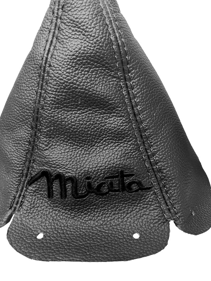 Embroidery Genuine Leather Handbrake & Shift Boot Cover For MZADA MK1 MX-5 1998-2005