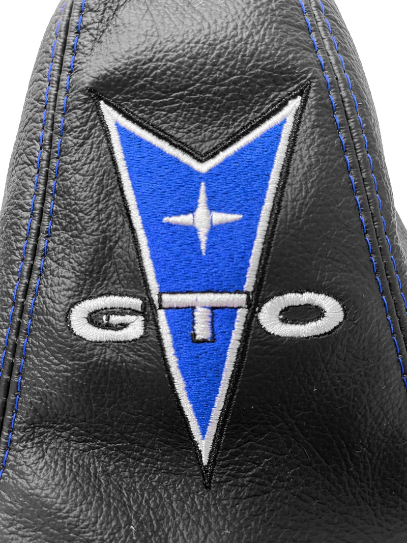 Custom Embroidered Leather Shift Boot Cover for Pontiac GTO 2004 - 2006