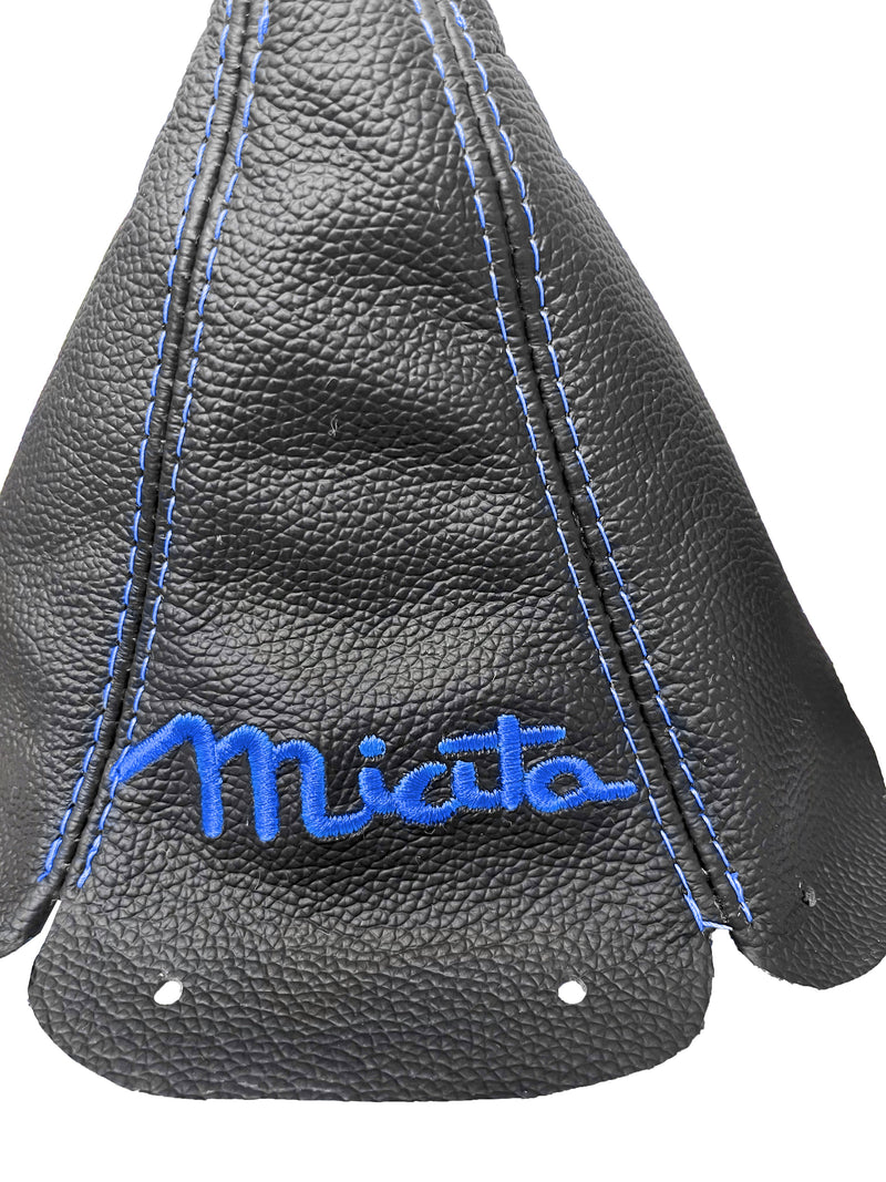 Embroidery Genuine Leather Handbrake & Shift Boot Cover For MZADA MK1 MX-5 1998-2005