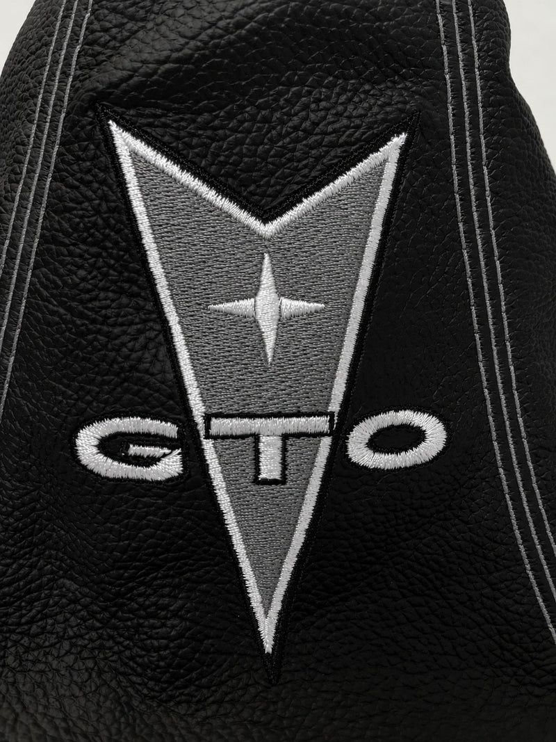 Custom Embroidered Leather Shift Boot Cover for Pontiac GTO 2004 - 2006