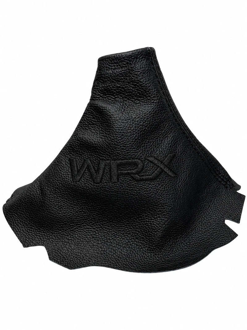 Leather Handbrake & Shift Boot Cover with Embroidery for Subaru Impreza WRX Non STI - Auto Seat Replacement