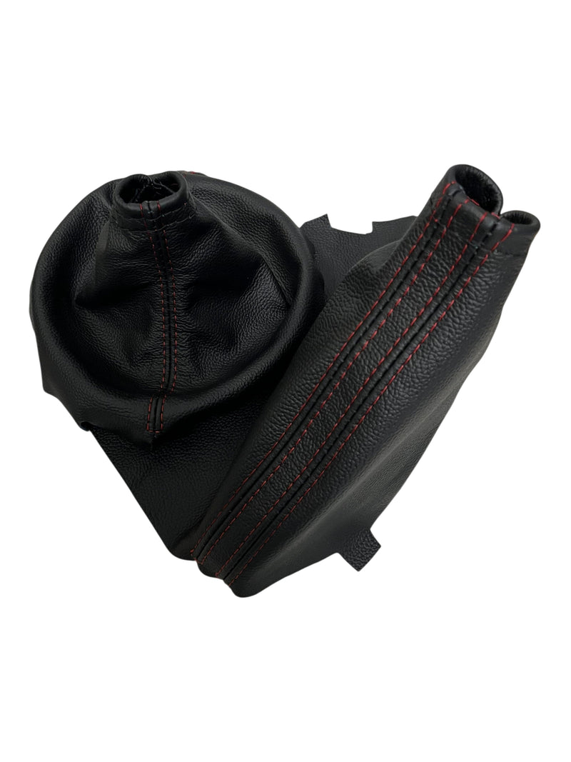 2017 - 2021 Subaru WRX Non STI Real Leather Shift and E-brake Boot Set - Auto Seat Replacement