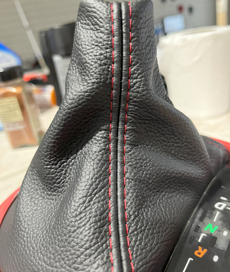 Genuine Leather Automatic Shift & Handbrake Boot Cover For 2012-2020 Subaru BRZ Scion FR-S Toyota GT86 - Auto Seat Replacement