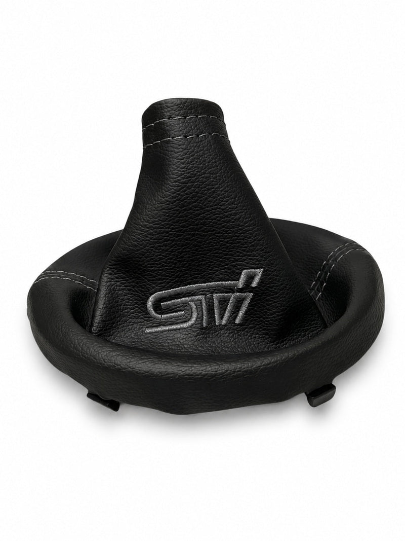 For SUBARU STI 2015-2021 Embroidered PU Leather Shift & Handbrake Boot Cover - Auto Seat Replacement