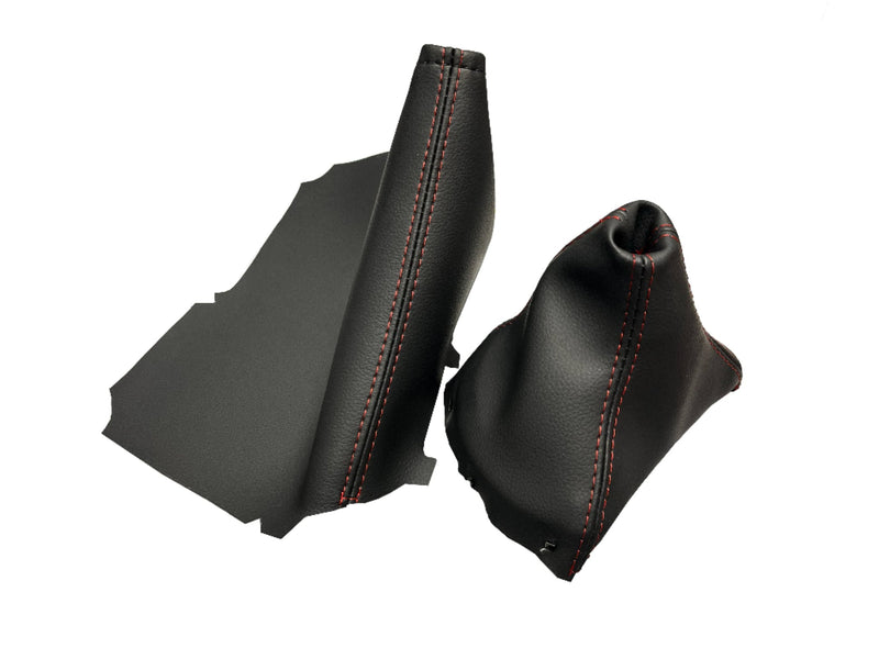 Genuine Leather Automatic Shift & Handbrake Boot Cover For 2012-2020 Subaru BRZ Scion FR-S Toyota GT86 - Auto Seat Replacement