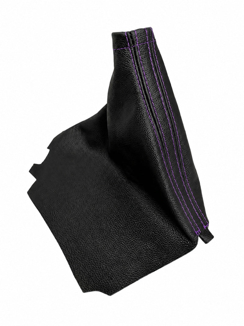 Leather Handbrake & Shift Boot Cover with Embroidery for Subaru Impreza WRX Non STI - Auto Seat Replacement