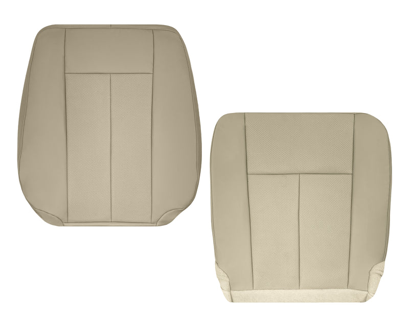 2007-2014 Ford Expedition Eddie Bauer/XLT Replacement Perforated Genuine Leather/Syn. Leather Seat Cover In Tan - Auto Seat Replacement