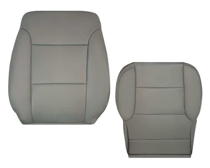 2014-2024 Chevy Silverado 4500HD 5500HD 6500HD WORK TRUCK Synthetic Leather Seat Covers: Gray