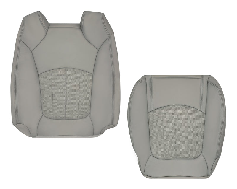 2008-2012 Buick Enclave Perforated Replacement Seat Covers In Gray: Choose Leather or Syn. Leather