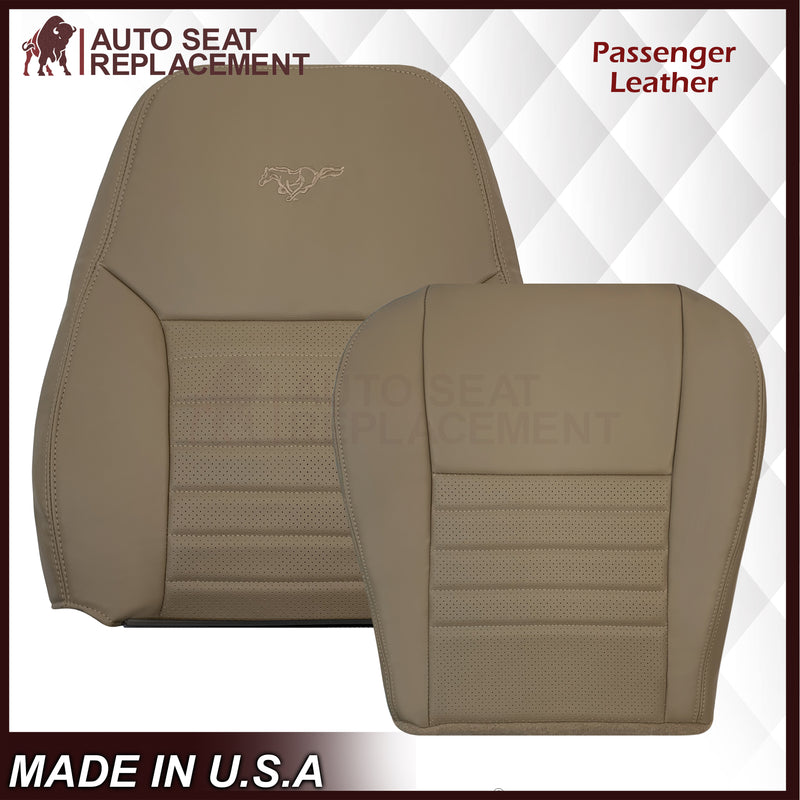 1999-2004 Ford Mustang GT Convertible in Medium Parchment Tan: Choose Genuine Leather OR Synthetic Leather