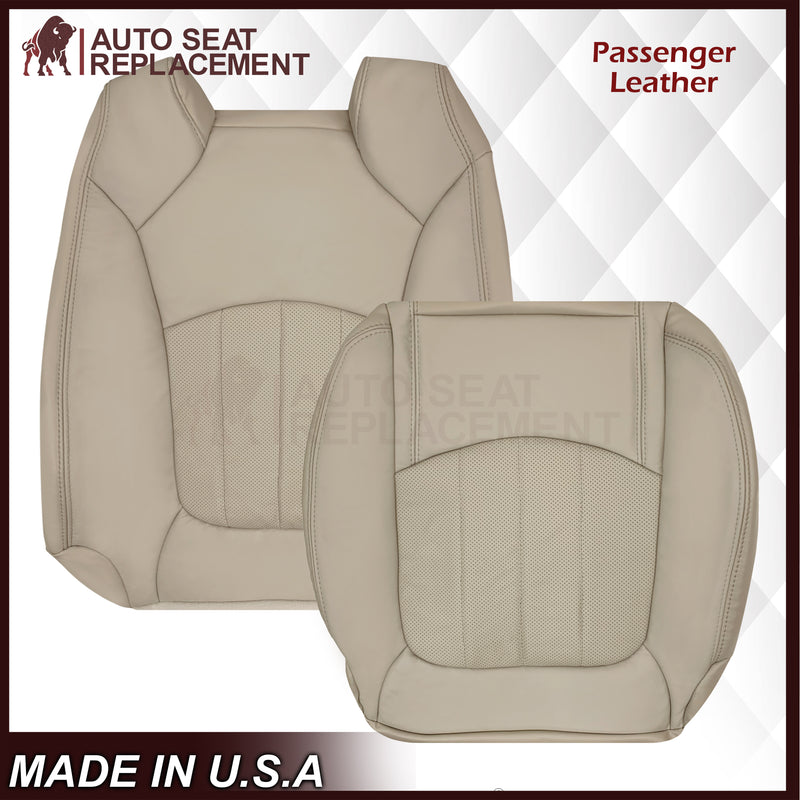2007-2012 GMC Acadia Denali/SLT Replacement Leather/Syn. Leather Seat Cover: Tan, Perforated - Auto Seat Replacement