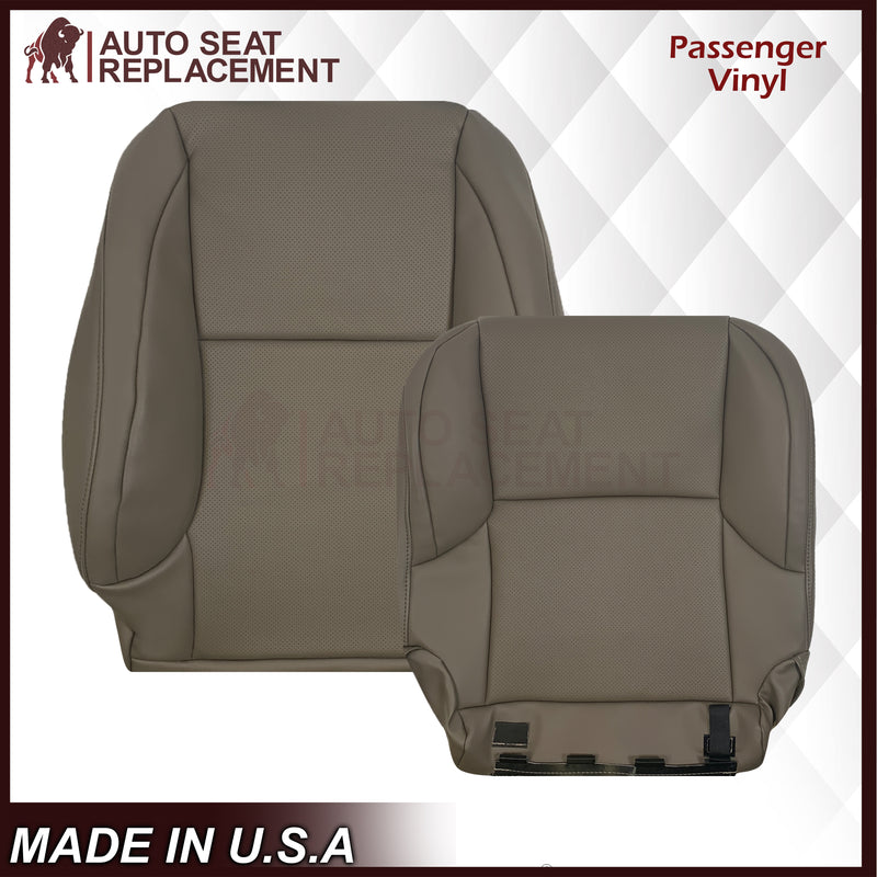 2010-2021 Lexus GX460 Replacement Perforated Synthetic Leather Top or Bottom Seat Cover: Dark Tan Perforated