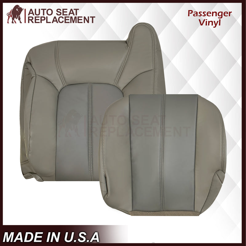 2001 2002 GMC Yukon Denali XL SLT SLE Leather Replacement Seat Cover 2 Tone Gray: Choose From Variation