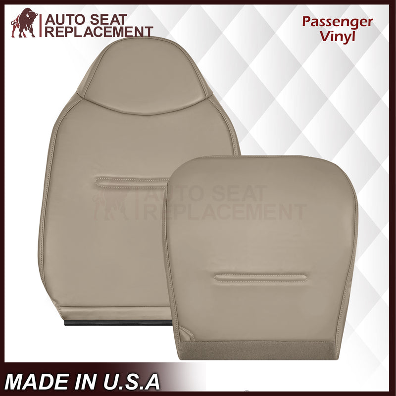 2002 - 2007 Ford F250 F350 F450 F550 Work Truck Super Duty XL Replacement Seat Covers in Tan Vinyl - Auto Seat Replacement