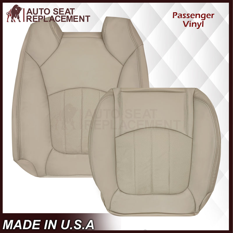 2007-2012 GMC Acadia Denali/SLT Replacement Leather/Syn. Leather Seat Cover: Tan, Perforated - Auto Seat Replacement