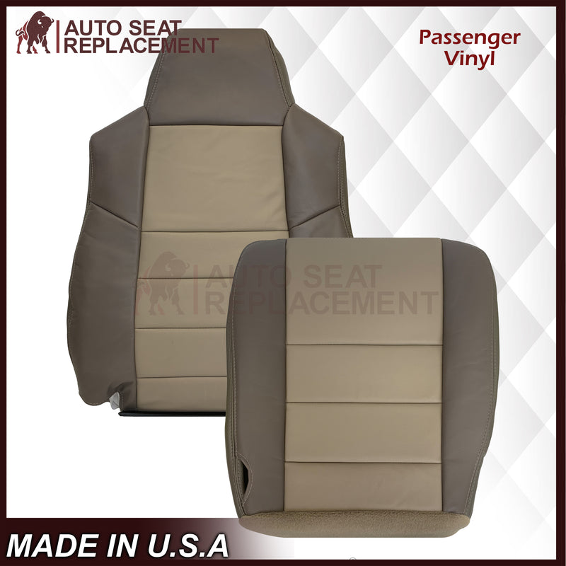 2002 2003 2004 Ford Excursion Eddie Bauer Leather & Vinyl Seat Covers 2 tone gray-tan: Choose From Variations