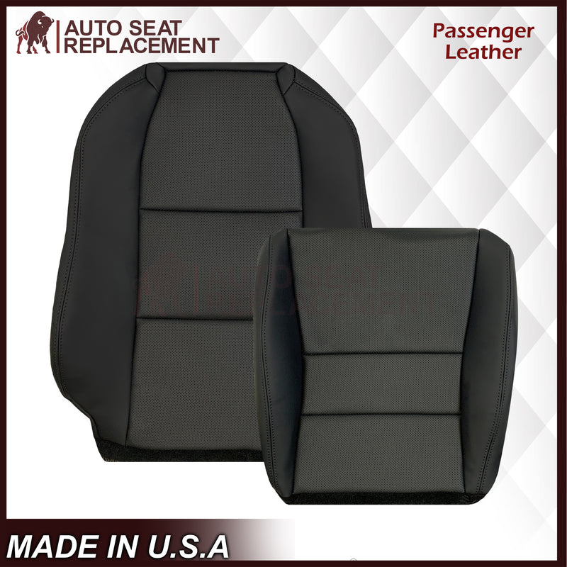 2005 - 2008 Acura TL Driver Or Passenger Replacement Genuine Leather or Synthetic Leather Seat Covers: Perforated Black