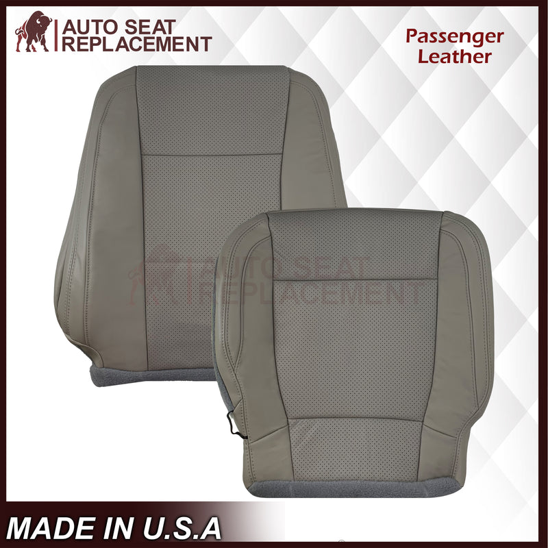 2015 - 2017 Ford F-150 Lariat Gray Replacement Seat Covers in Perforated Leather or Synthetic Leather