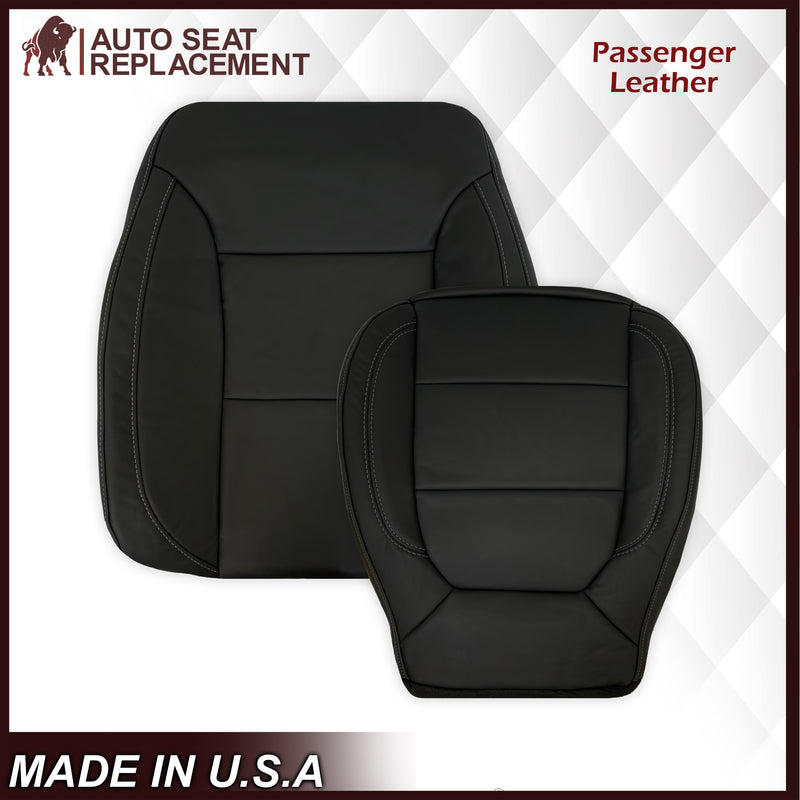 2019-2022 Chevy Silverado & GMC Sierra Non-Perforated Replacement Seat Cover in Black : Choose Your Side & Material