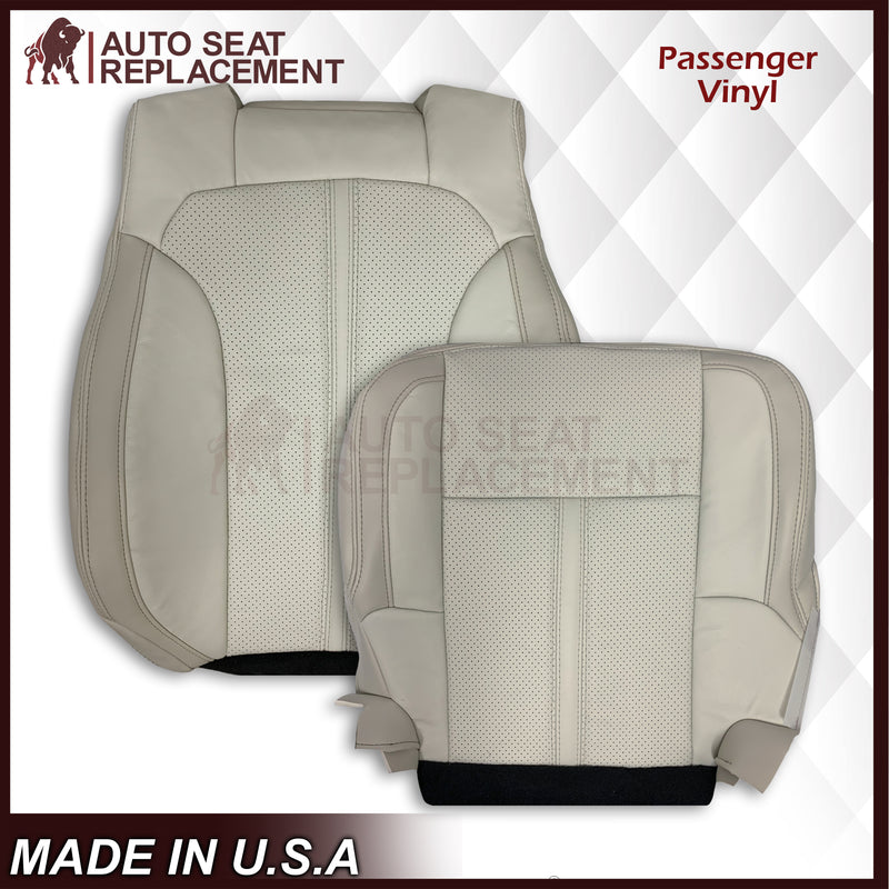 2009 - 2012 Lincoln MKS Replacement Seat Covers in Tan: Choose Genuine Leather or Vinyl