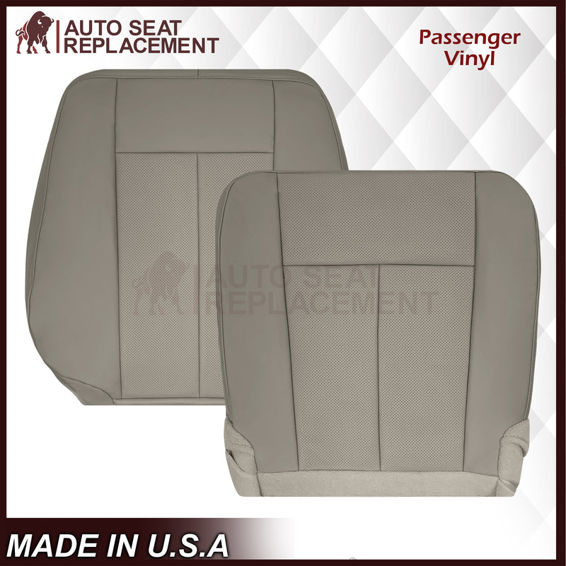 2007-2014 Ford Expedition Eddie Bauer/XLT PERFORATED Leather Replacement Seat Cover in Gray - Auto Seat Replacement