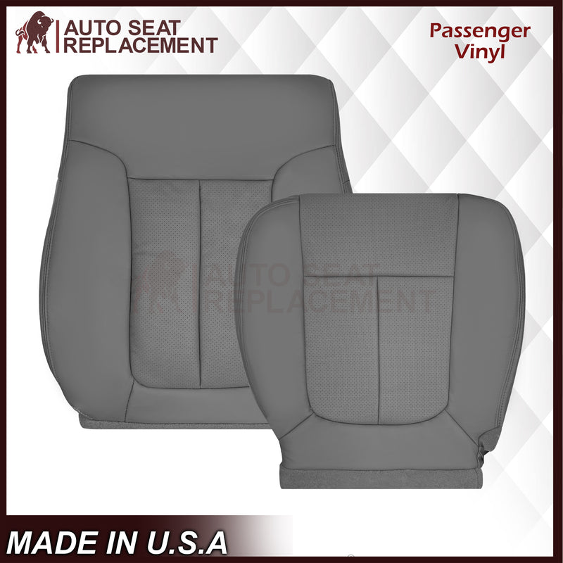2009 - 2014 Ford F150 Lariat Crew Cab Perforated Replacement Seat Cover Steel Gray