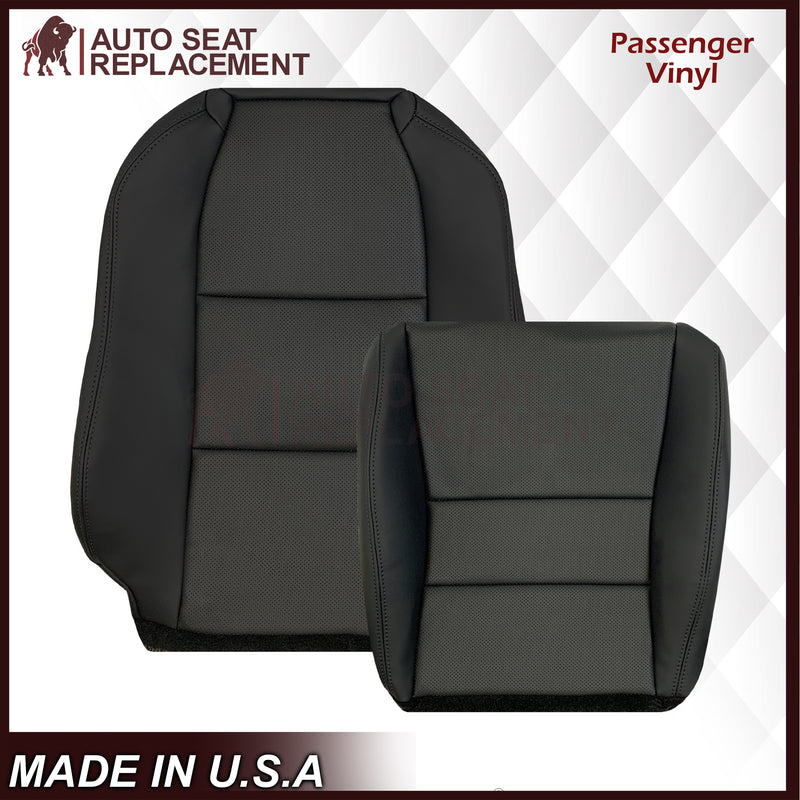 2005 - 2008 Acura TL Driver Or Passenger Replacement Genuine Leather or Synthetic Leather Seat Covers: Perforated Black