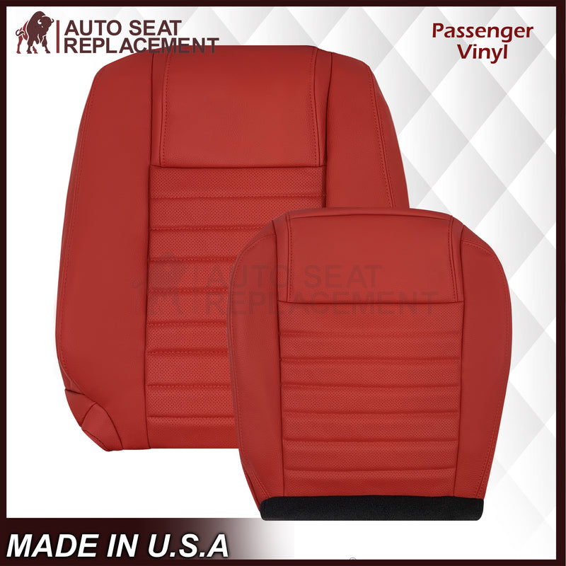 2005-2009 Ford Mustang Synthetic Leather Replacement Seat Cover In Crimson Red : Choose From Variation - Auto Seat Replacement