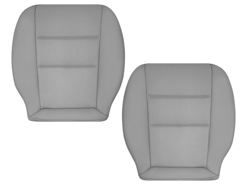 2008-2015 Mercedes Benz GLK250, GLK-350 Driver or Passenger Bottom Replacement Leather Seat Cover: Perforated Gray - Auto Seat Replacement