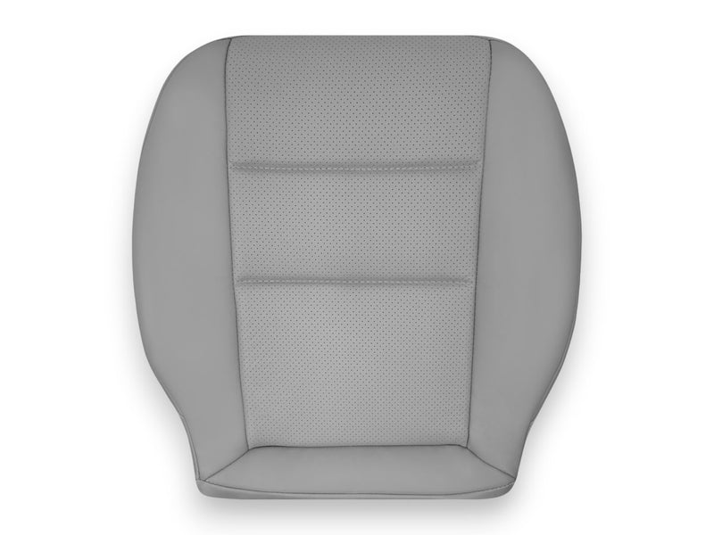2008-2015 Mercedes Benz GLK250, GLK-350 Driver or Passenger Bottom Replacement Leather Seat Cover: Perforated Gray - Auto Seat Replacement