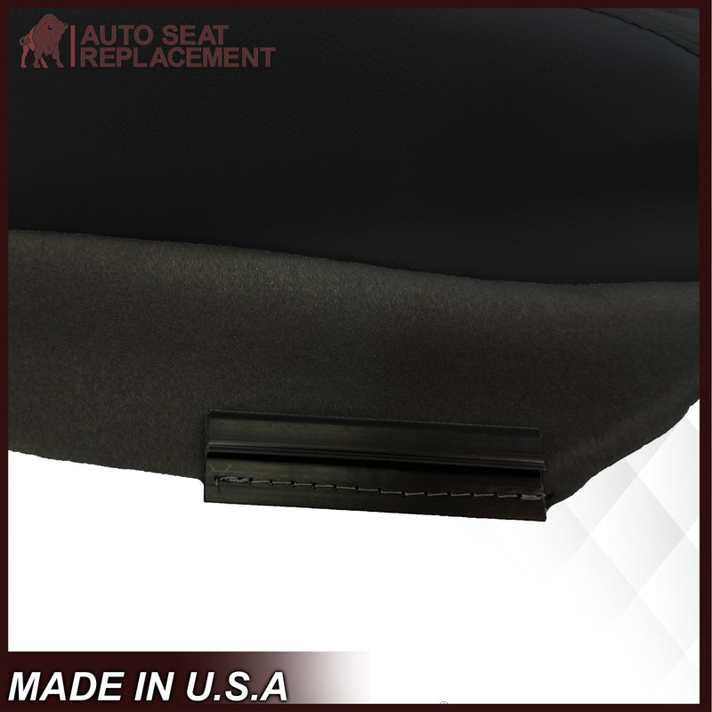 2007-2012 GMC Acadia Denali Driver or Passenger Bottom Perforated Seat Cover in Black: Choose Leather or Vinyl